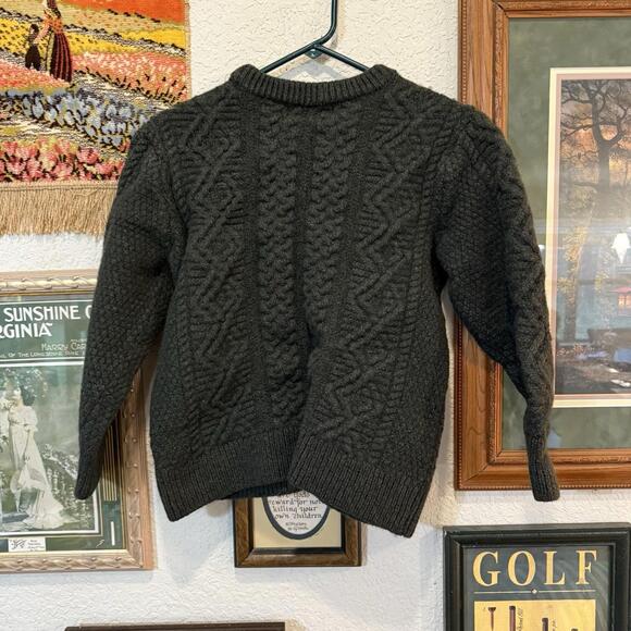 NWOT Vintage Aran Irish Super Soft 100% Merino Wool Sweater Size Kids Medium - Picture 5 of 7